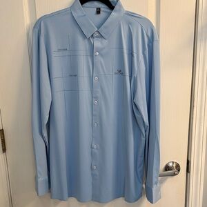 Men's Light Blue Long Sleeve Button Up Shirt